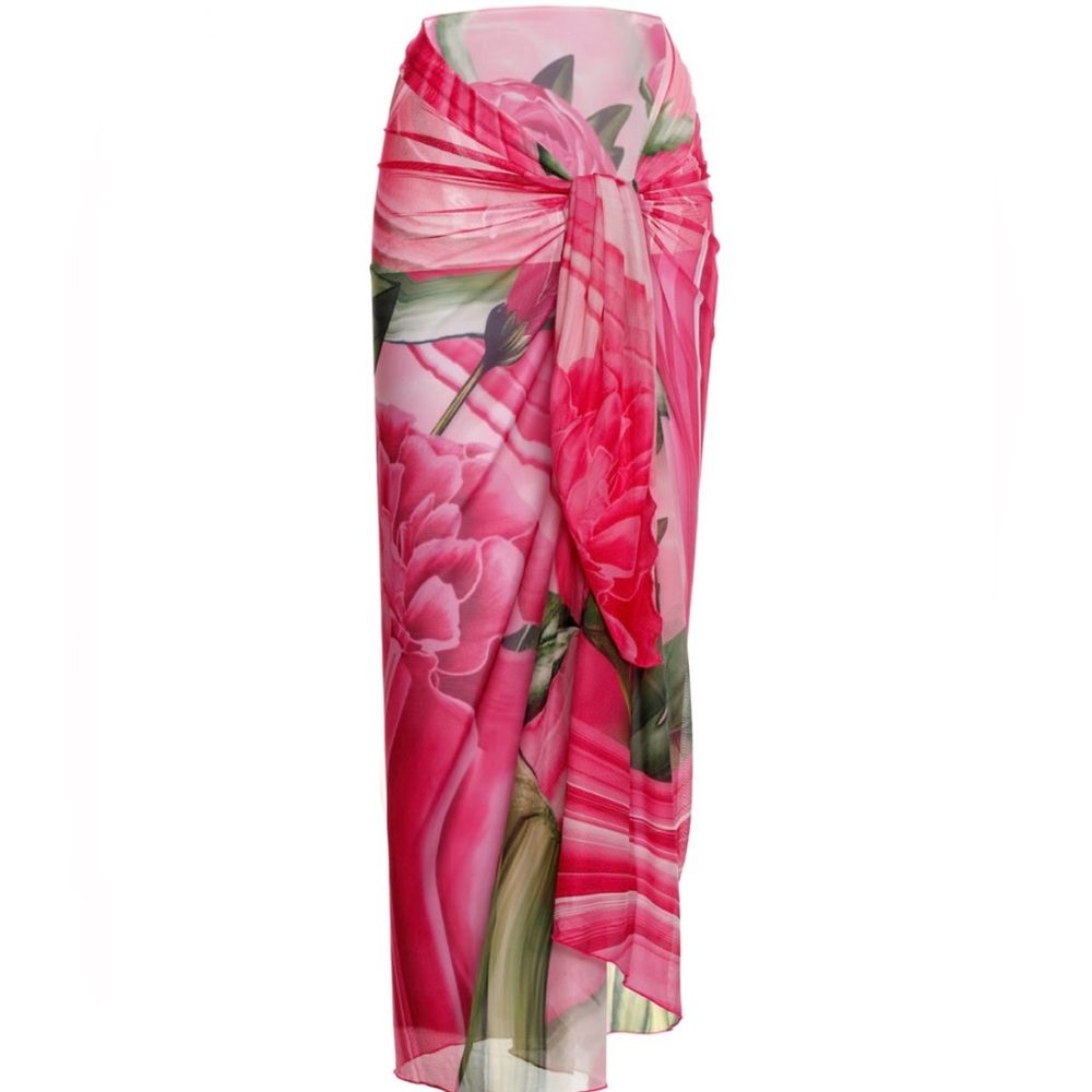 Agua Bendita Marine Mirage Pareo in Pink Multicolor. Brand new!